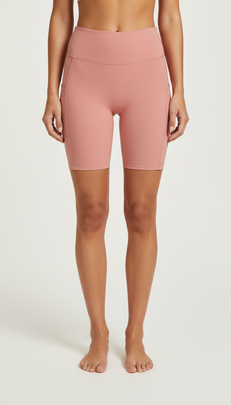 High-Rise Biker Shorts Warm Blush