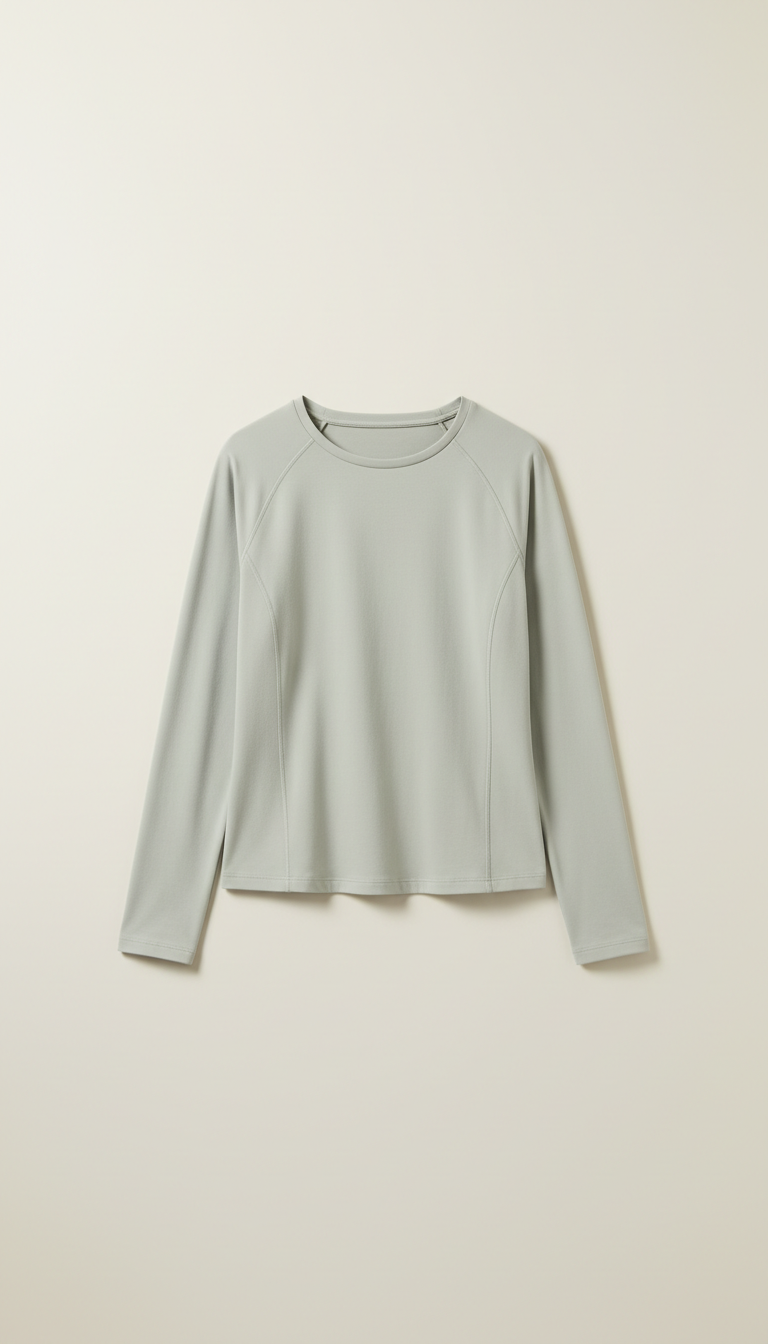 Long-Sleeve Performance Top Pale Sage