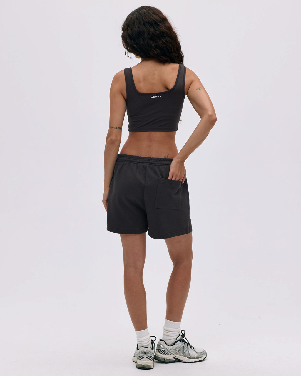 Varsity Sweat Shorts - Coffee Bean/Marshmallow White