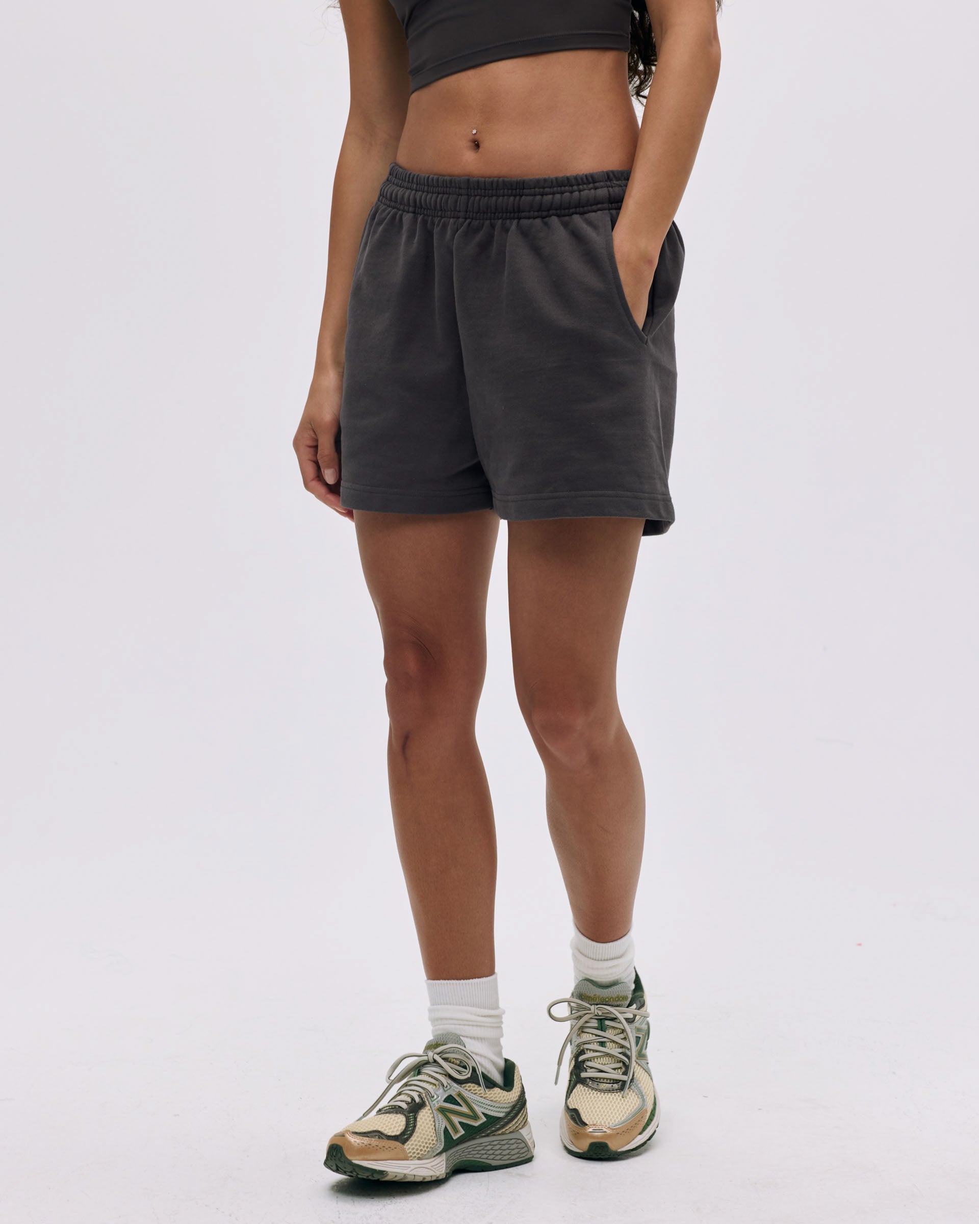 Branded Sweat Shorts - Coffee Bean