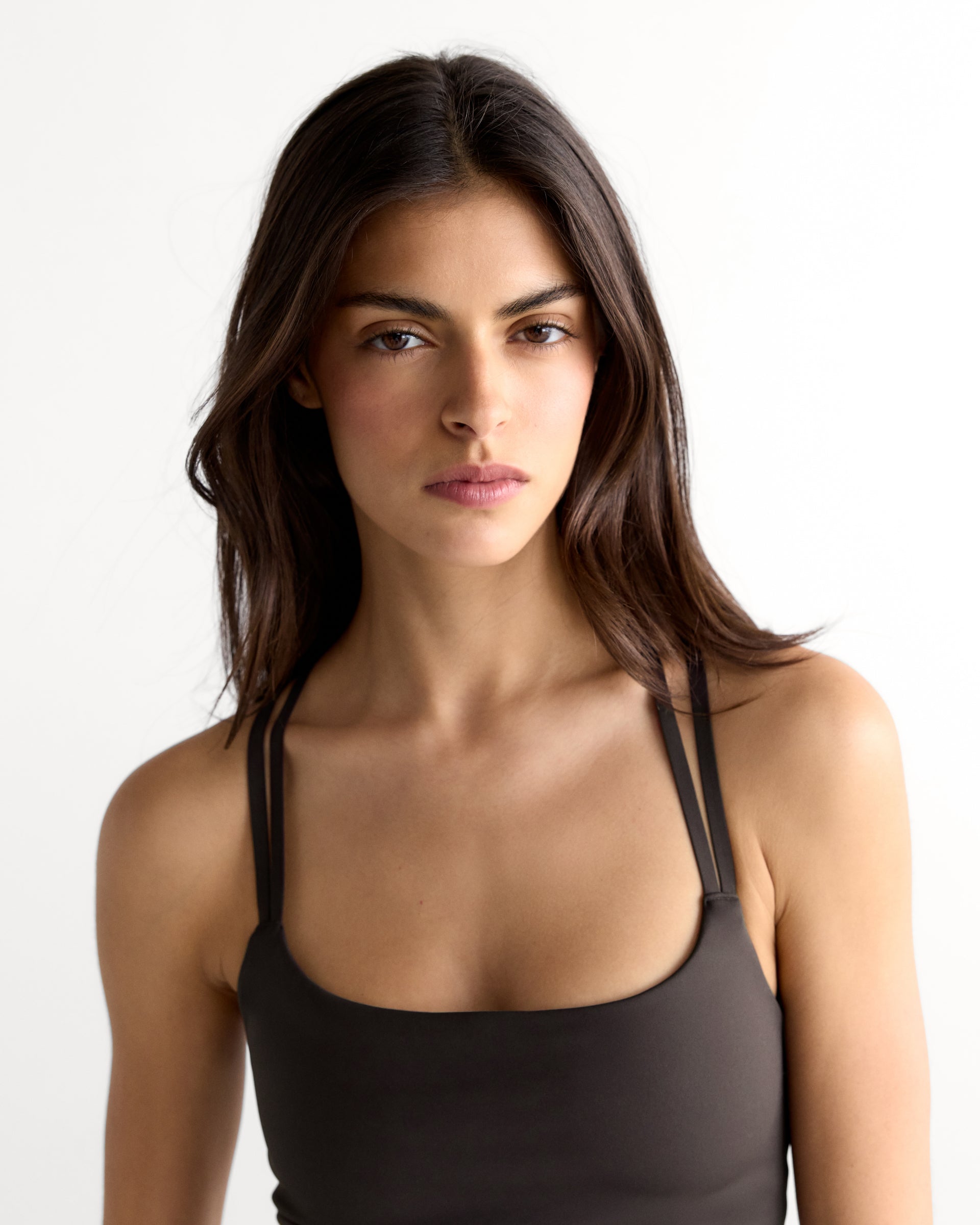 Ultimate Cross Back Top - Coffee Bean