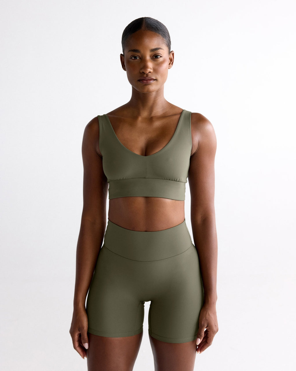 Ultimate V-Neck Bra - Olive Green
