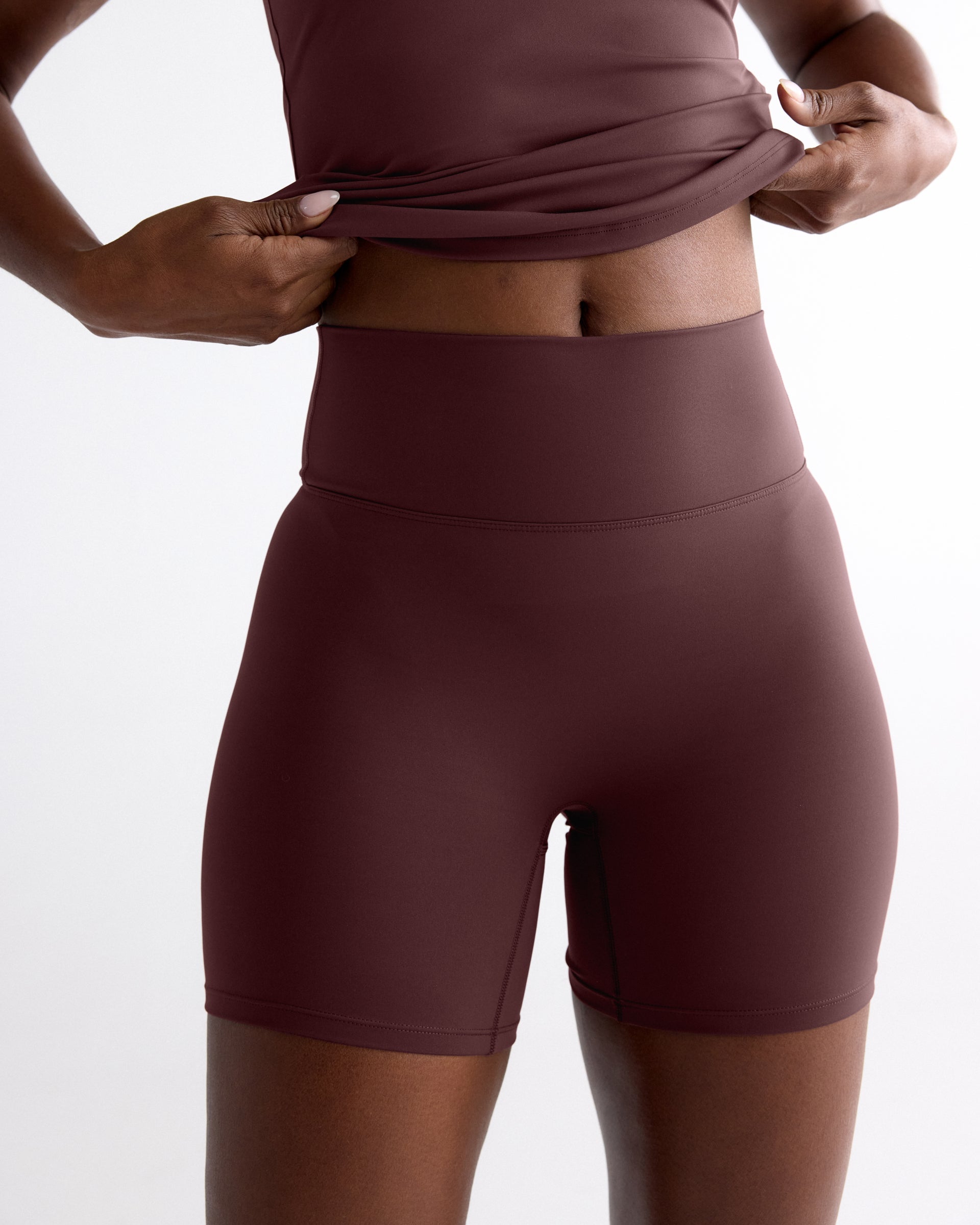 Ultimate Crop Shorts - Mulberry Red