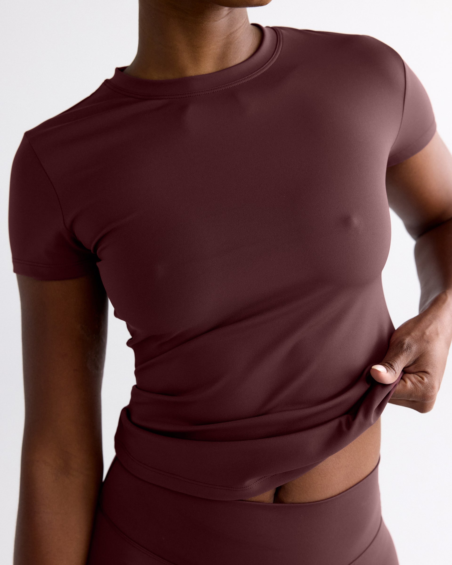 Ultimate Short Sleeve Top - Mulberry Red