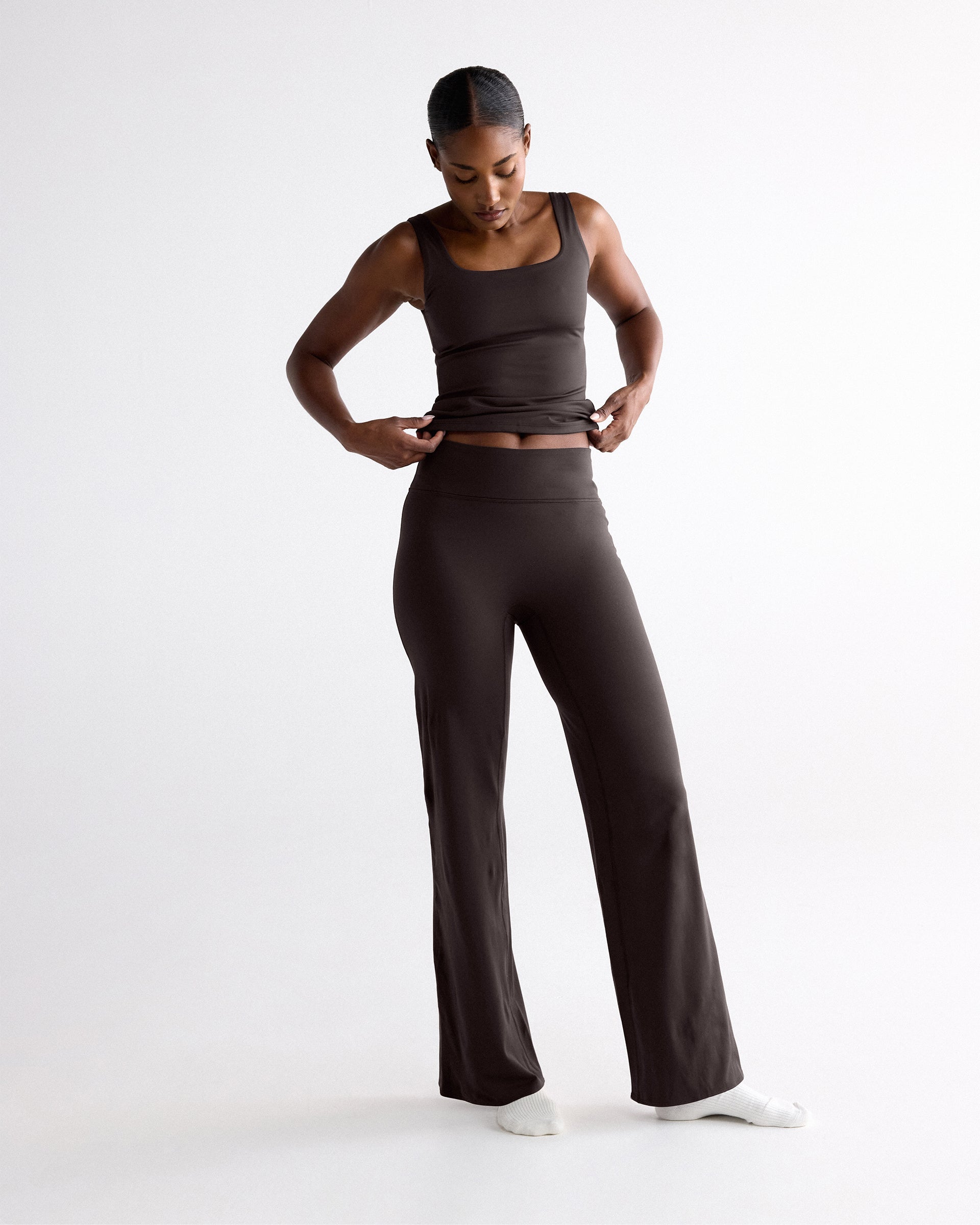 Ultimate Square Neck Top - Coffee Bean