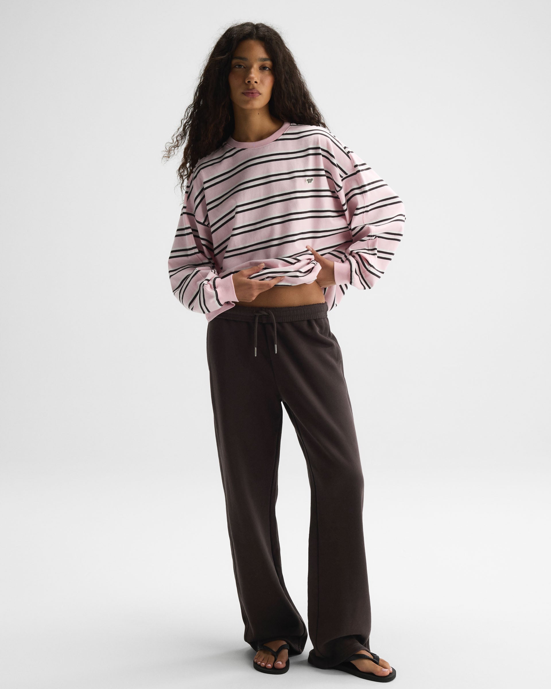 Stripe Long Sleeve T-shirt - Cloud Pink