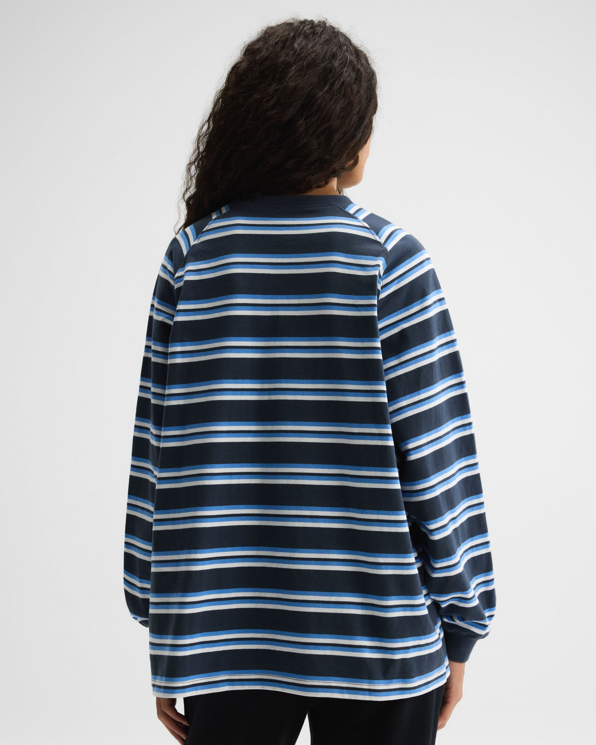 Stripe Long Sleeve T-shirt - Midnight Blue