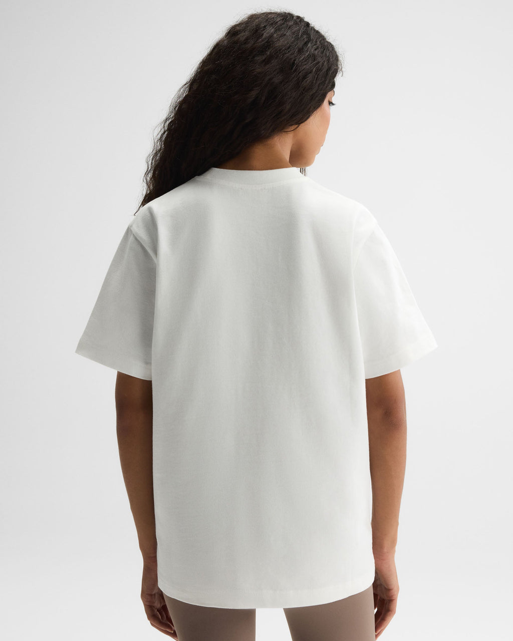 Adanola Sport Short Sleeve Oversized T-shirt - White/Coffee Bean
