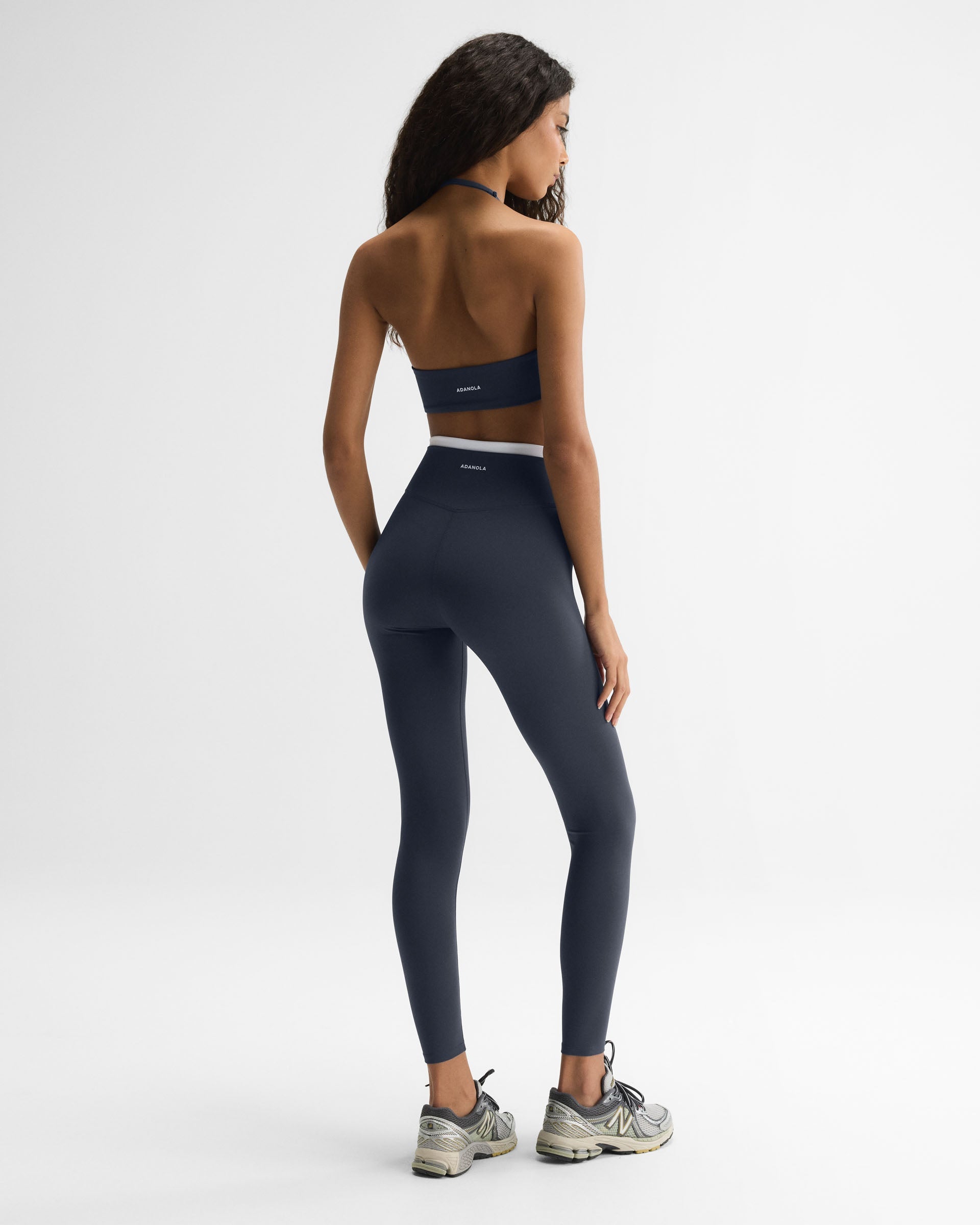 Ultimate Double Layer Leggings - Midnight Blue/White