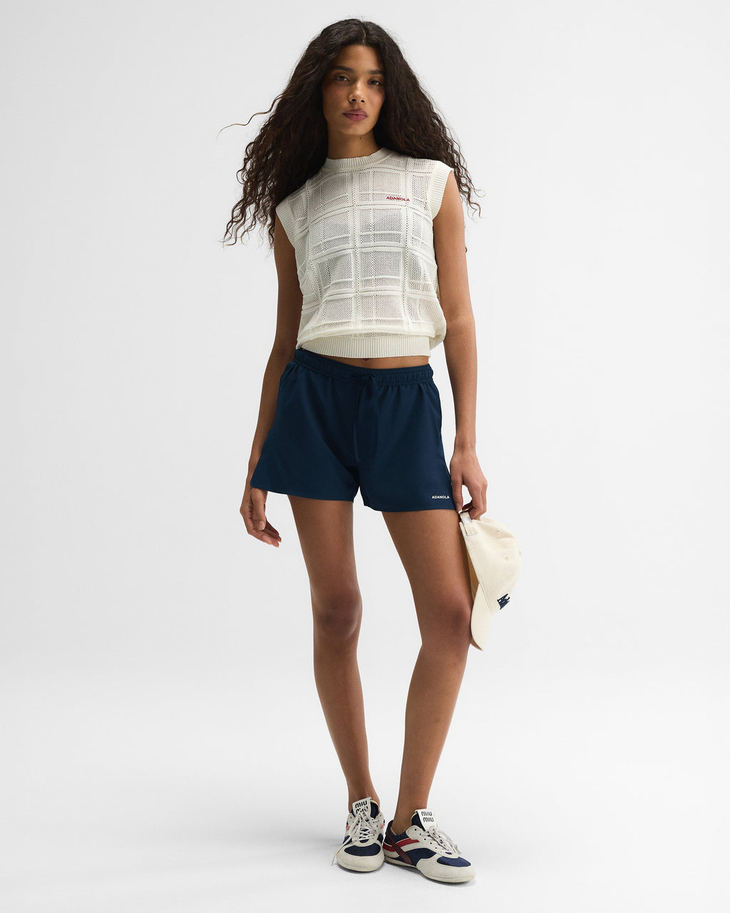 Jaquard Knit Vest Top - Marshmallow White