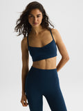 Ultimate Ruched Open Back Bra - Navy Blue