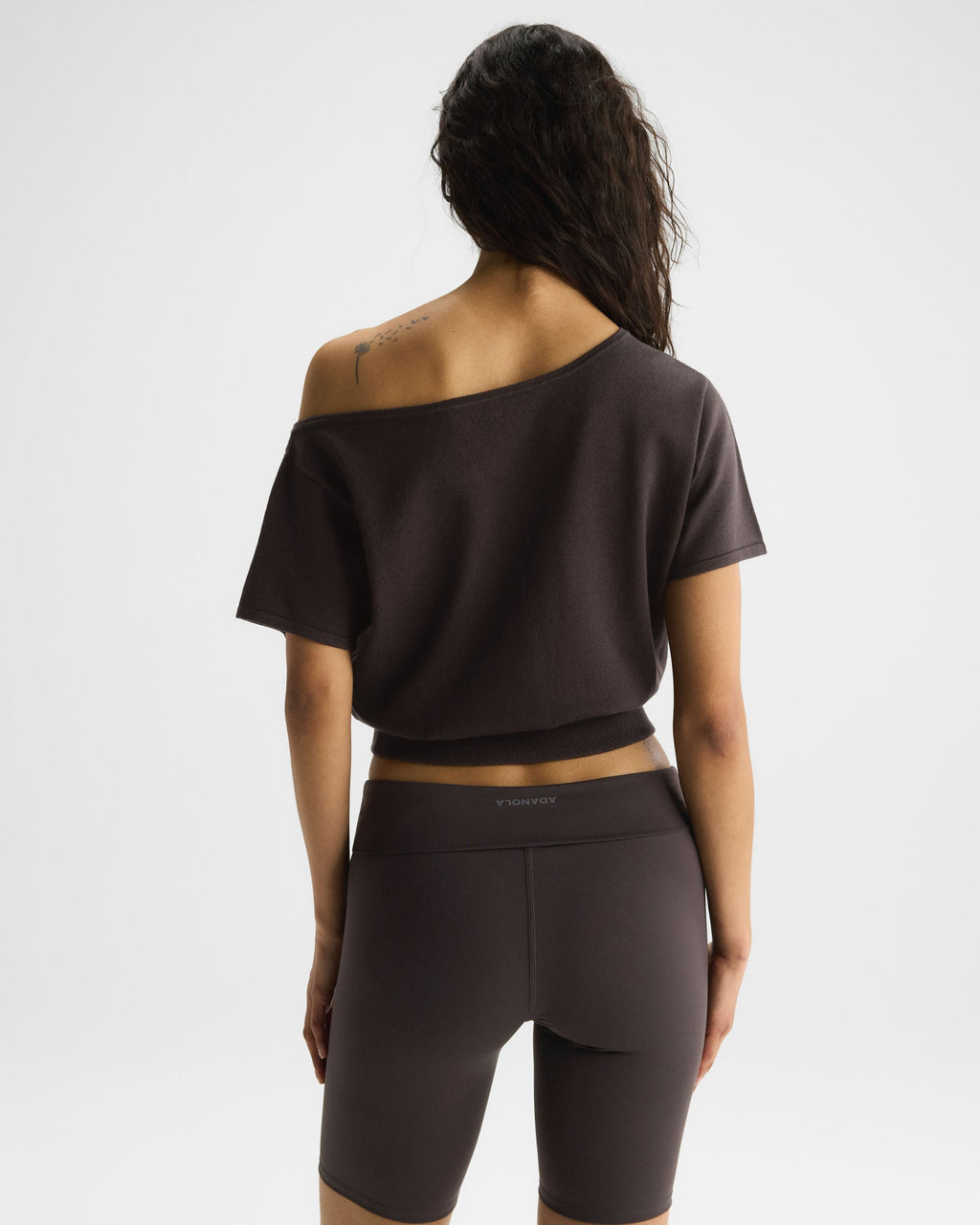 Asymmetric Knit Top - Coffee Bean