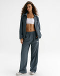 Adanola Sport Top-Stitch Detail Track Pants - Storm Blue