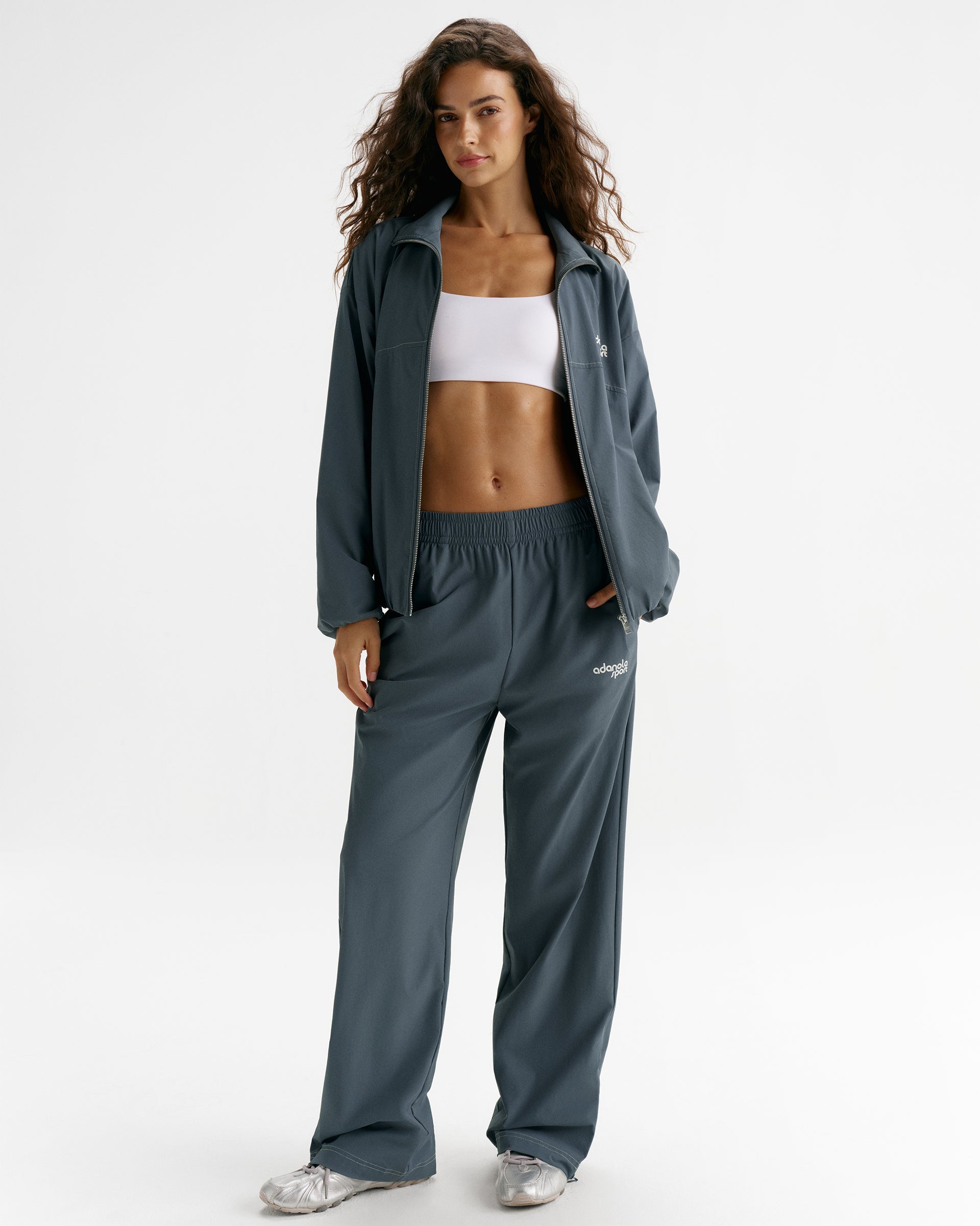 Adanola Sport Top-Stitch Detail Track Pants - Storm Blue