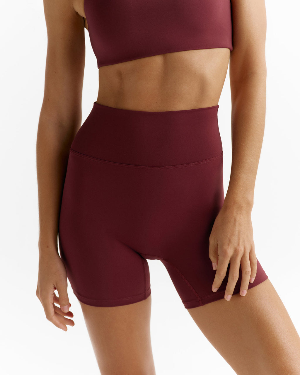 Ultimate Crop Shorts - Damson Red
