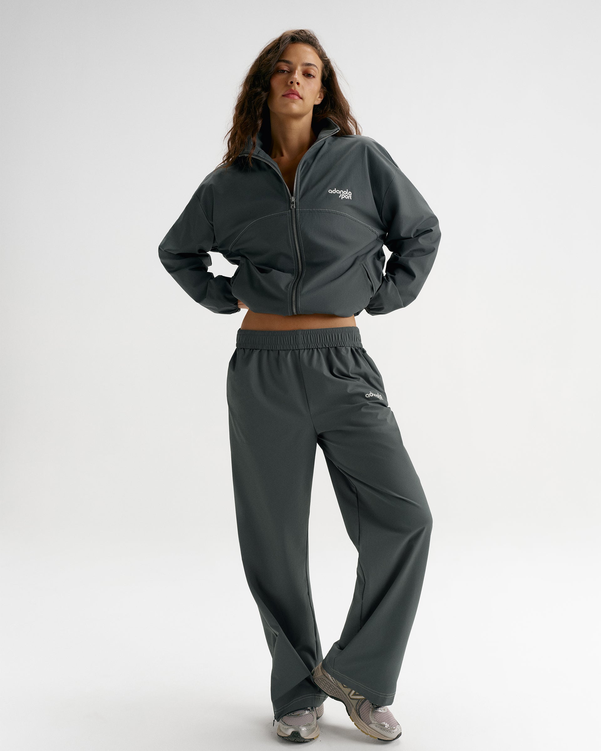 Adanola Sport Top-Stitch Detail Track Pants - Sea Green