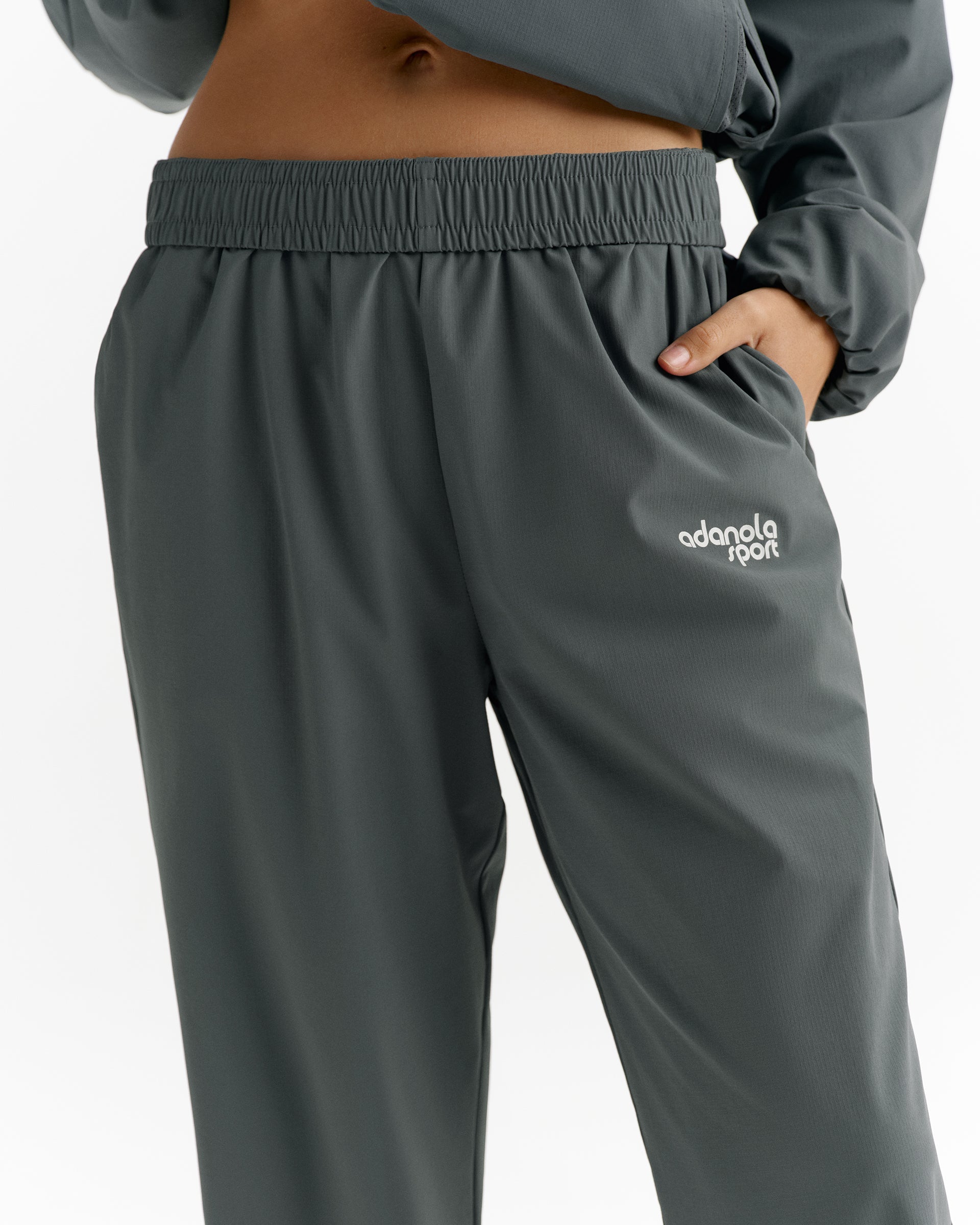 Adanola Sport Top-Stitch Detail Track Pants - Sea Green