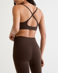 Classic Seamless Cross Back Bra - Chocolate Brown