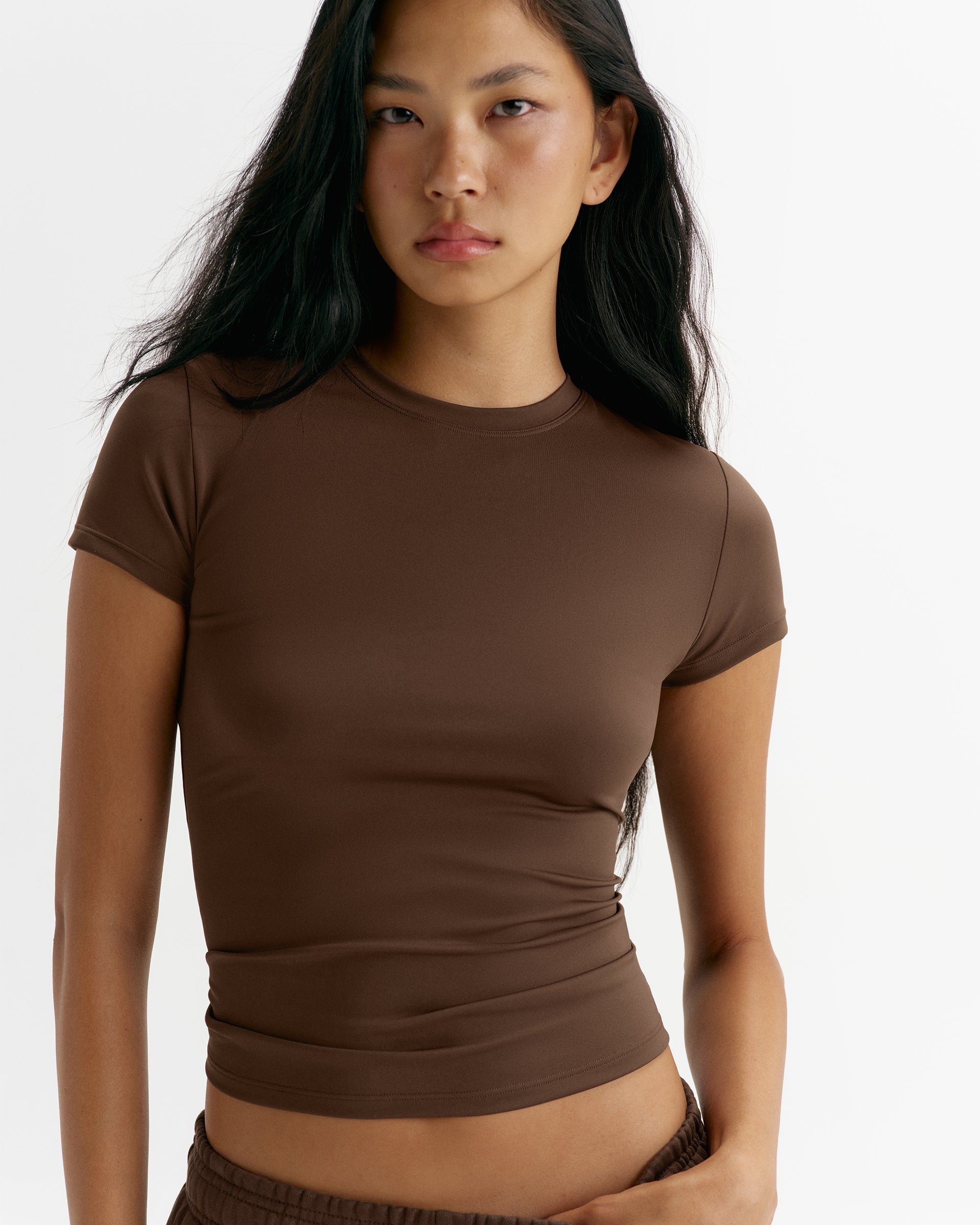 Ultimate Short Sleeve Top - Chocolate Brown