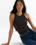 Modal Soft Rib Tank Top - Coffee Bean