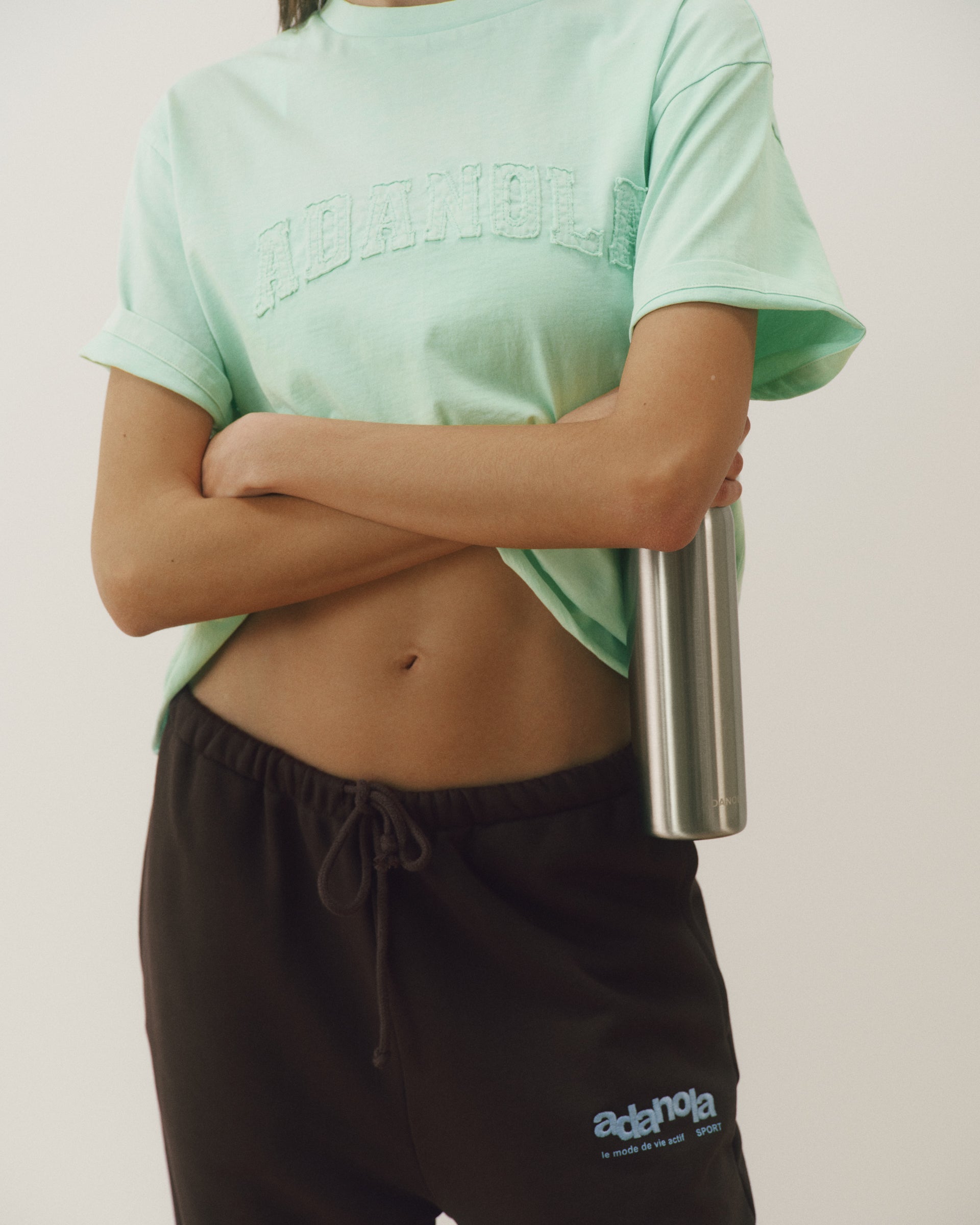 Varsity Mid-Weight Raw Hem T-shirt - Mint Green