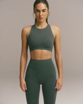 Seamless Racer Tank Bra - Sea Green