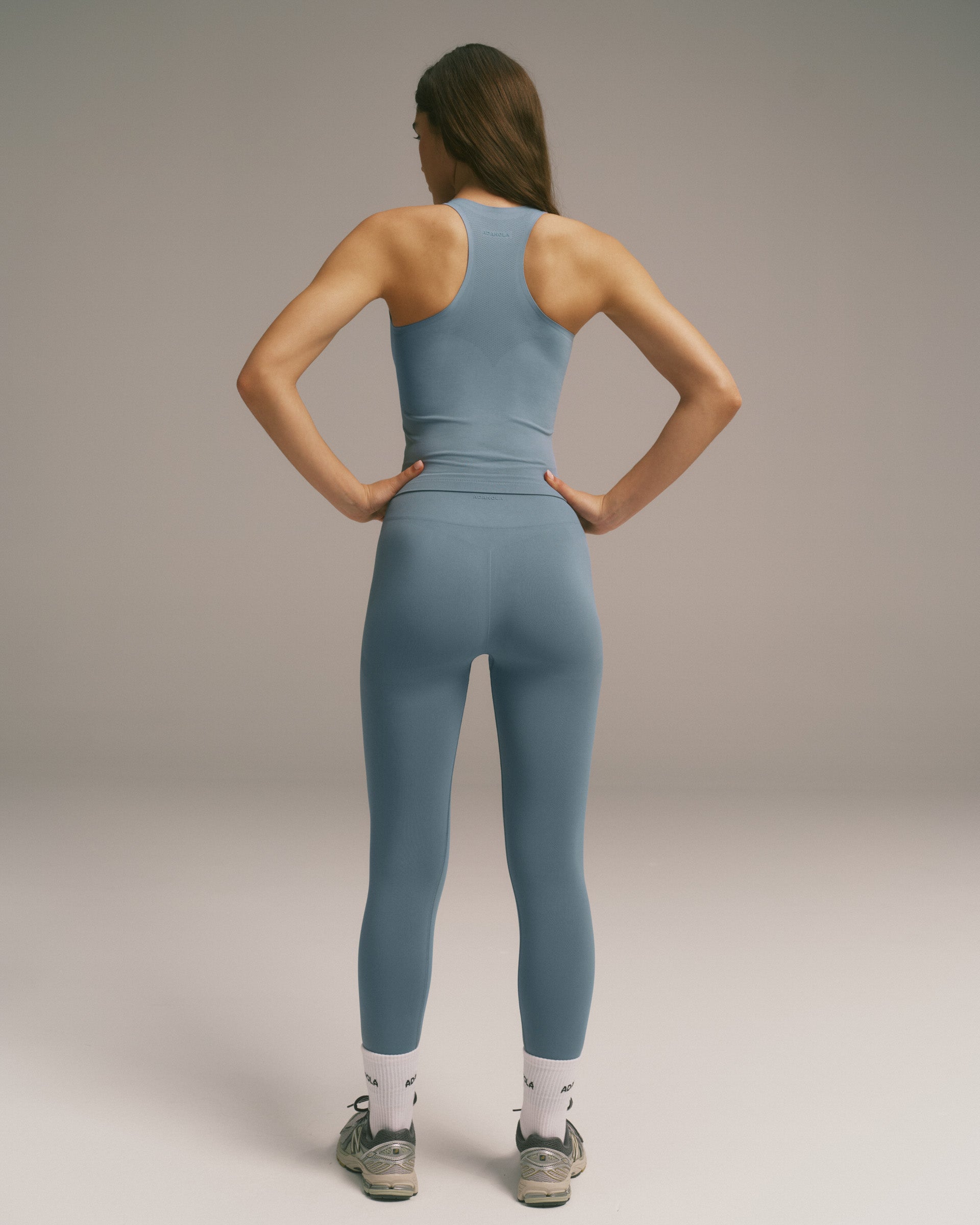 Seamless Racer Tank - Slate Blue