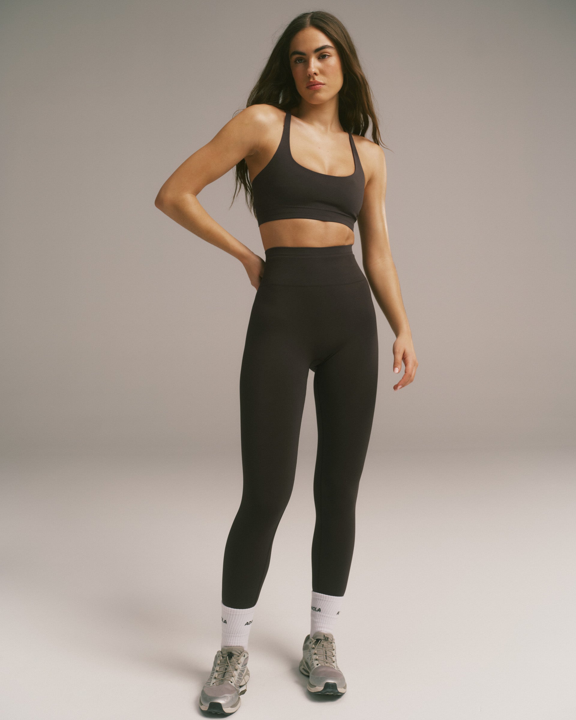 Seamless Racer Back Bra - Coffee Bean