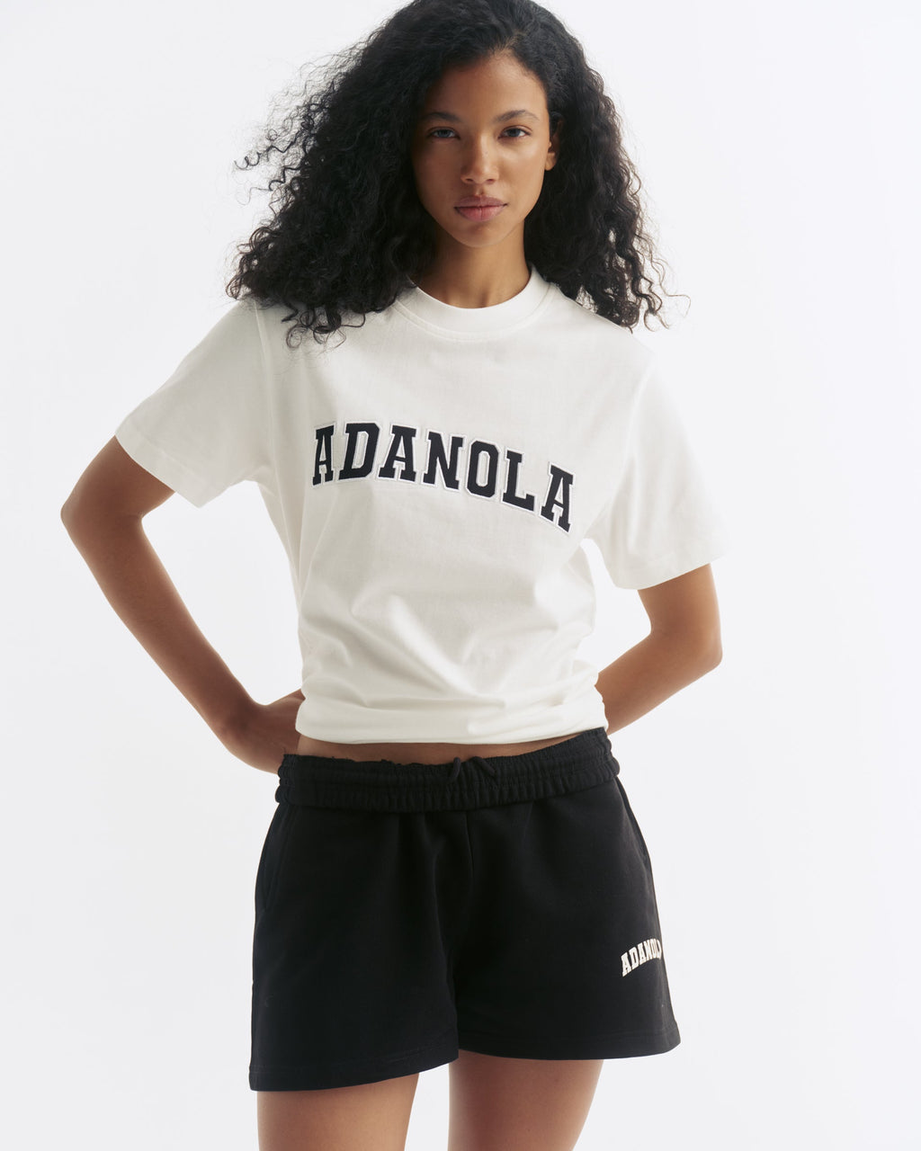 Varsity Short Sleeve Oversized T-shirt - White/Black