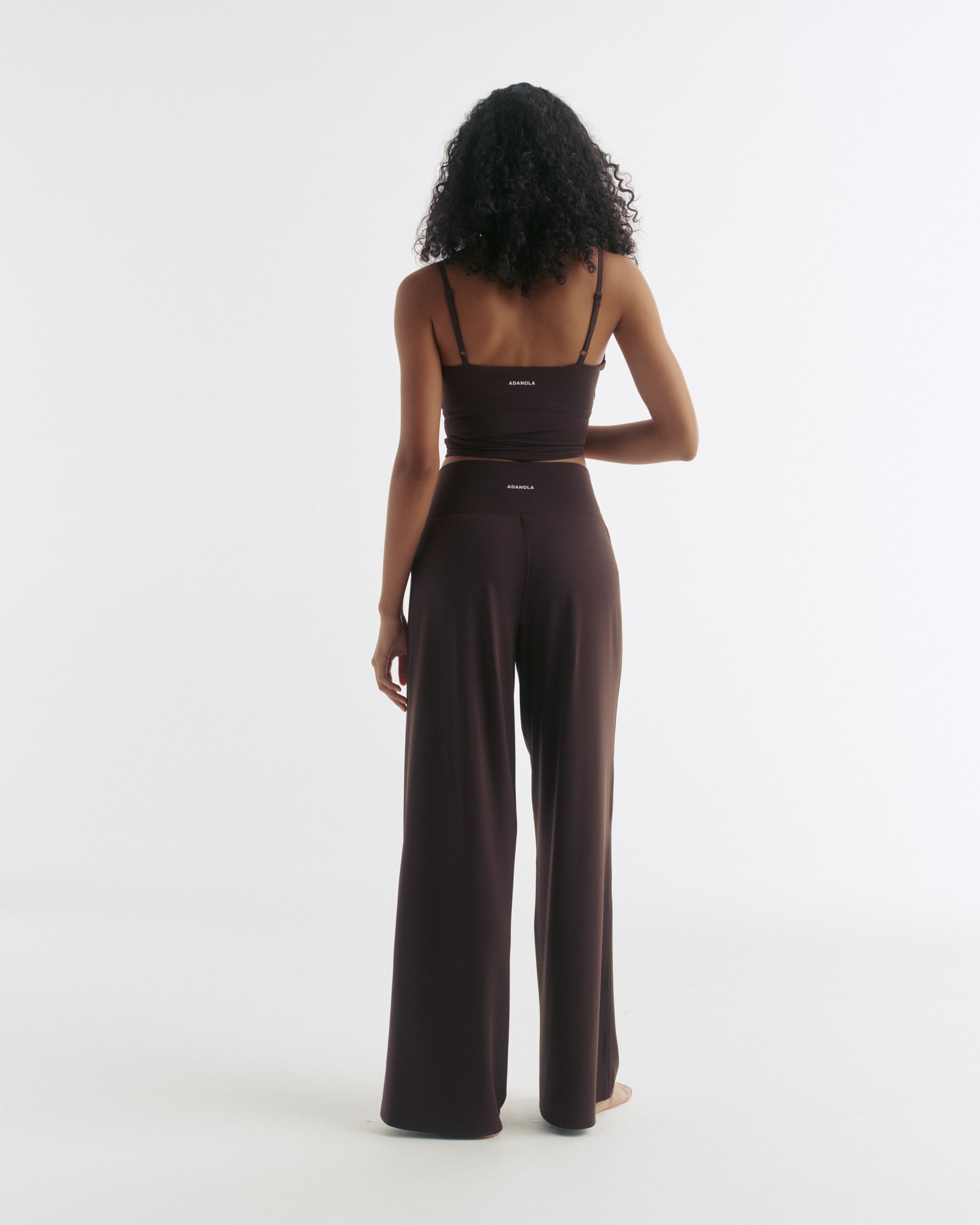 Skinny Strap Yoga Top - Coffee Bean