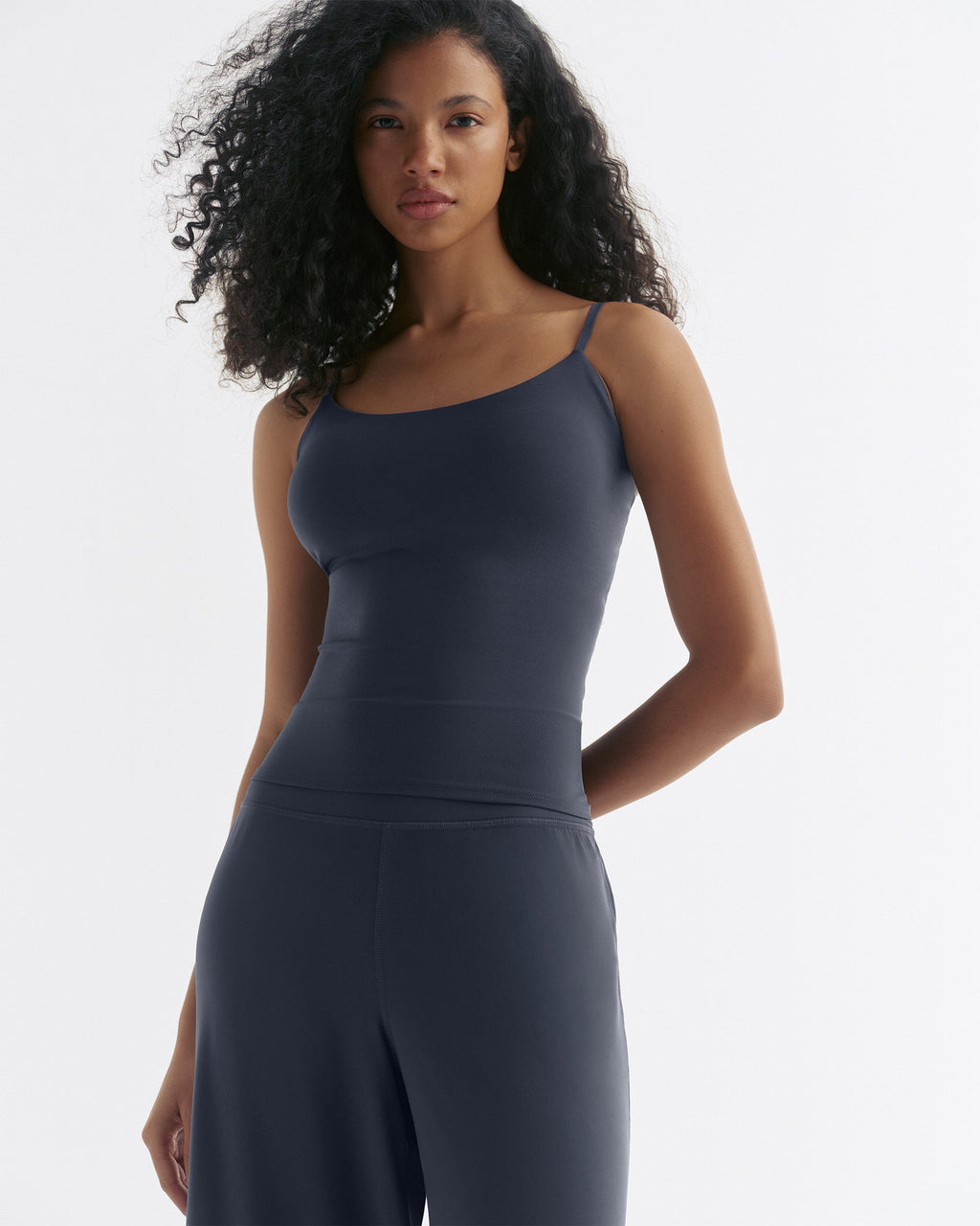 Skinny Strap Yoga Top - Midnight Blue