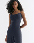 Skinny Strap Yoga Top - Midnight Blue