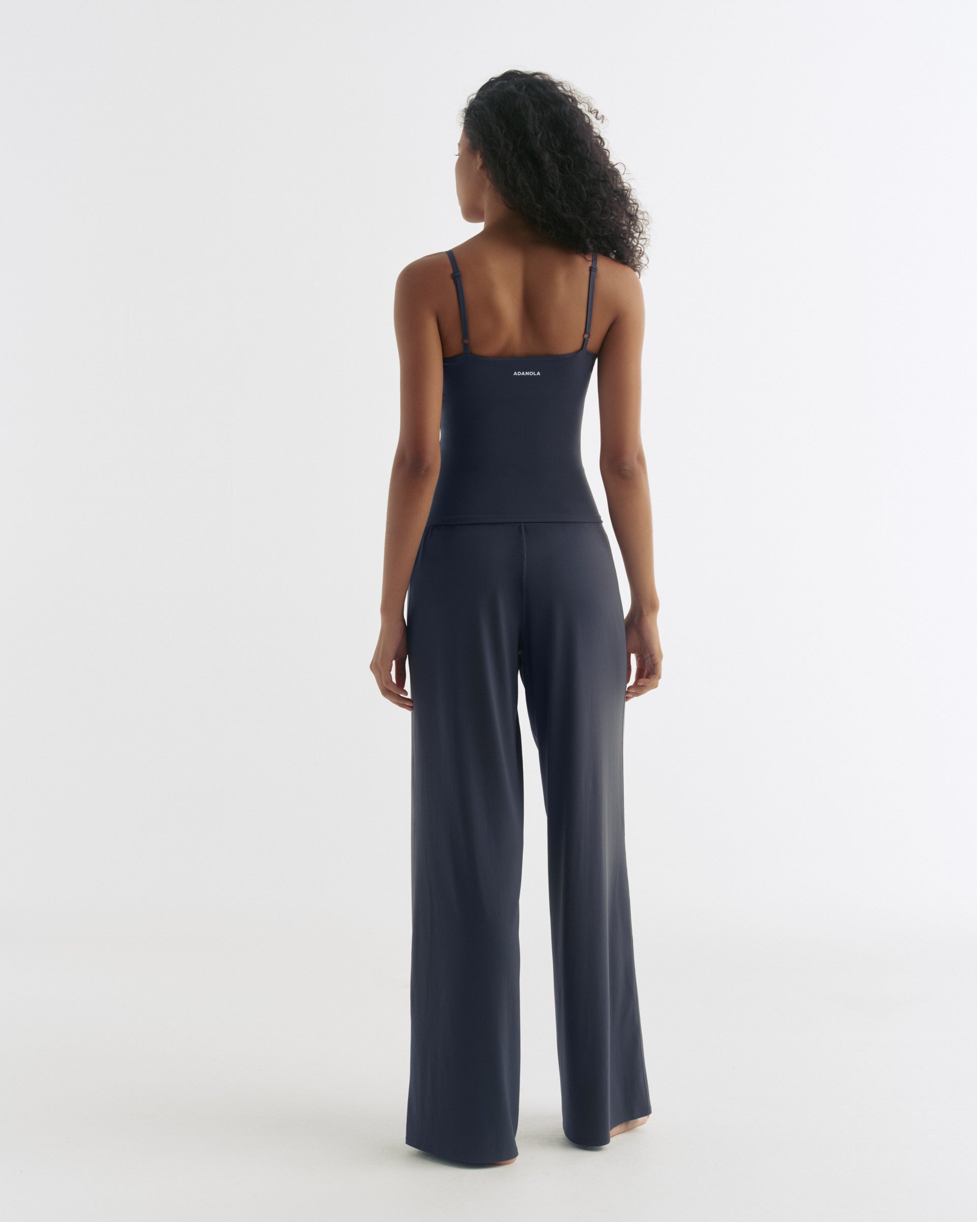 Skinny Strap Yoga Top - Midnight Blue