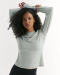 Modal Long Sleeve Technical Top - Cloud Blue