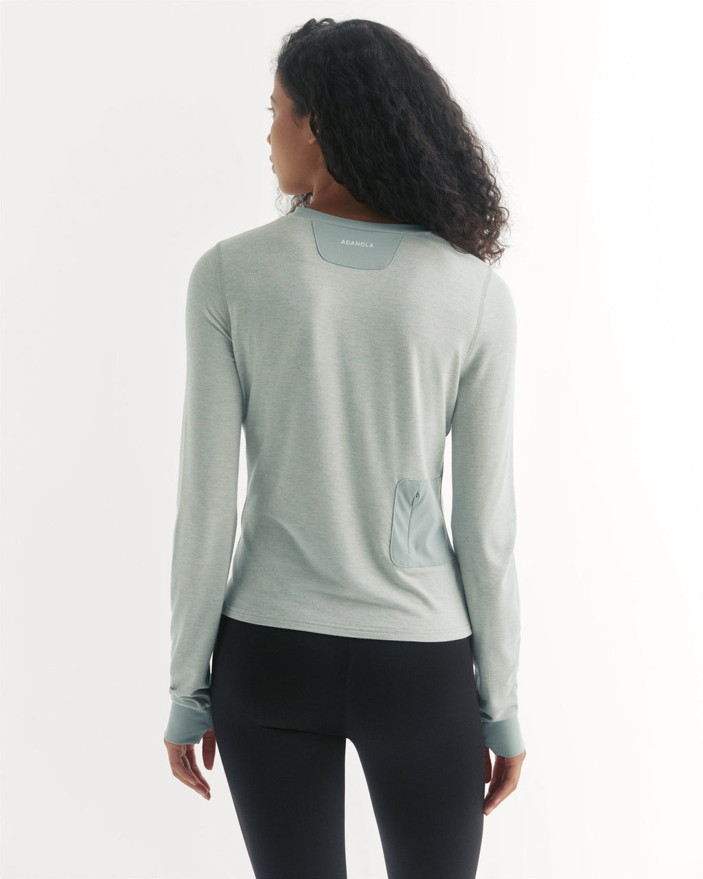 Modal Long Sleeve Technical Top - Cloud Blue