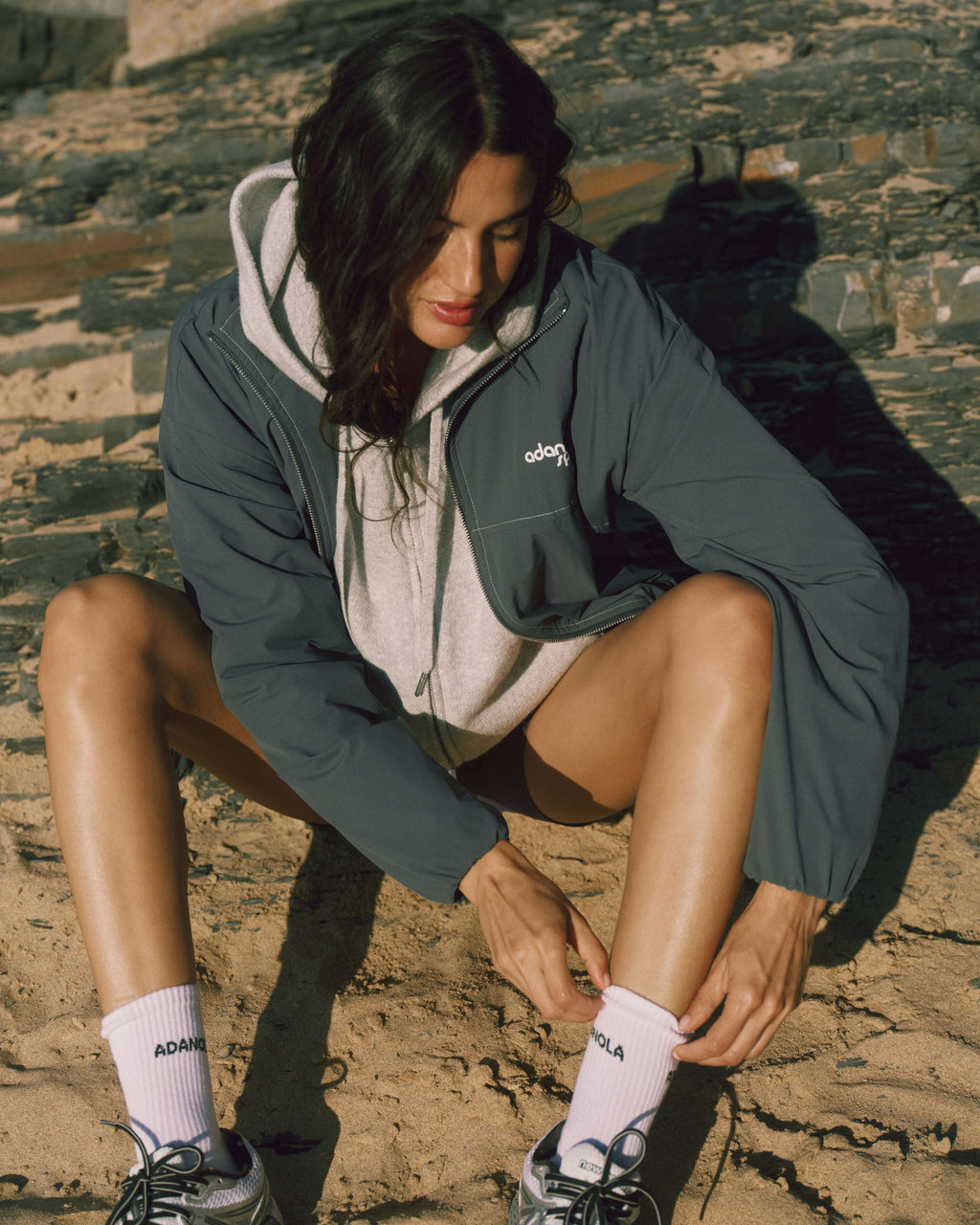 Adanola Sport Top-Stitch Detail Track Jacket - Sea Green