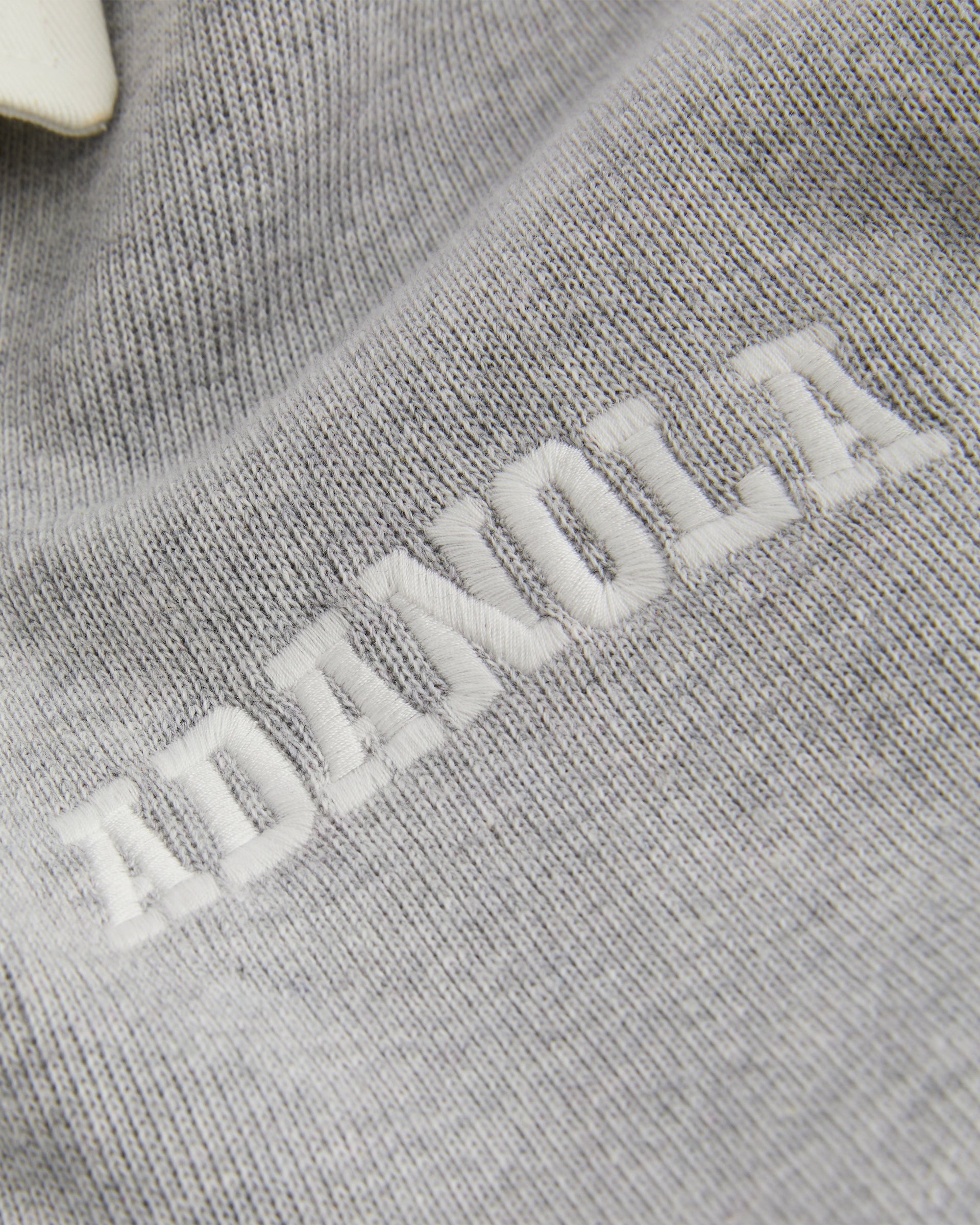 Varsity Oversized Rugby Top - Light Grey Melange/Marshmallow White