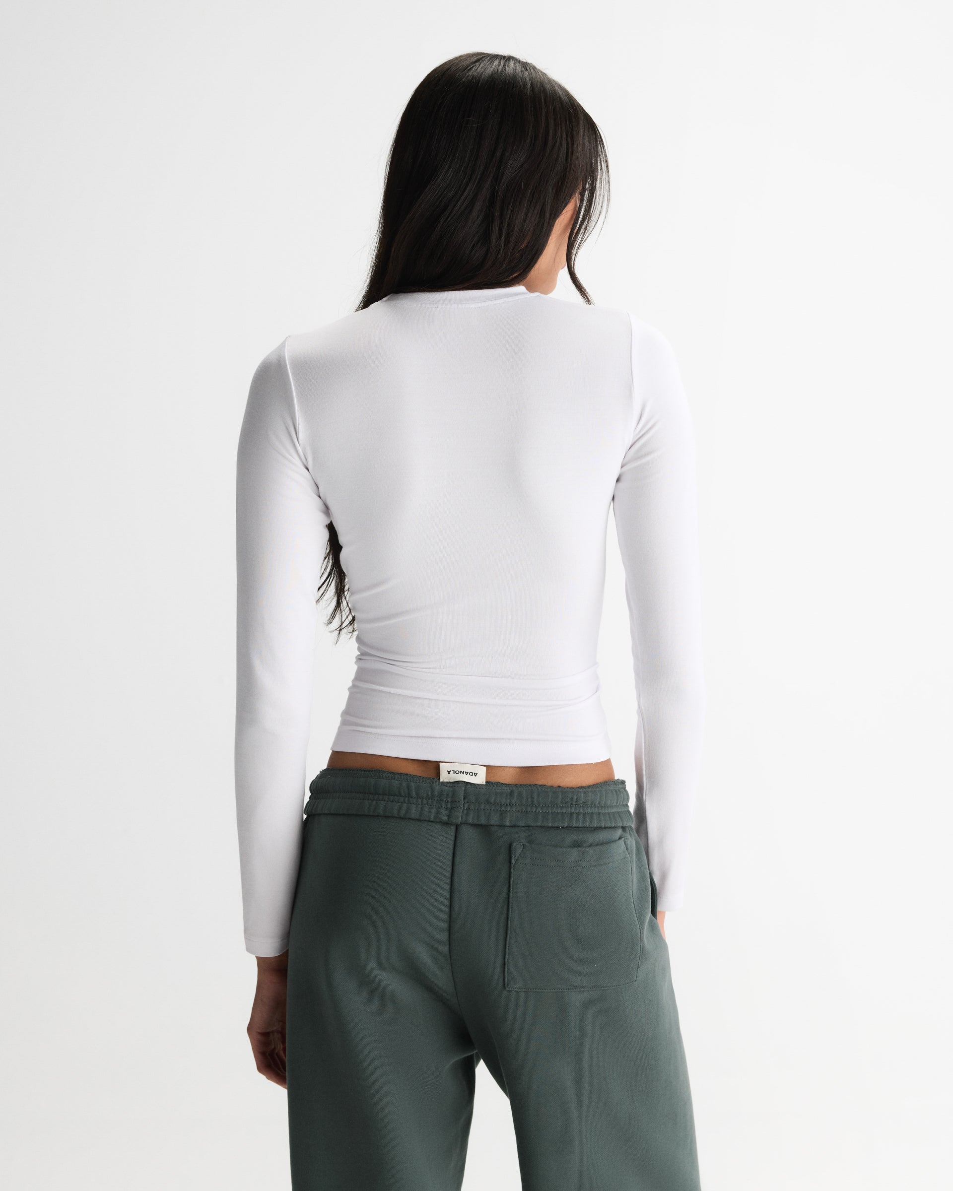 Modal Soft Long Sleeve Top - White
