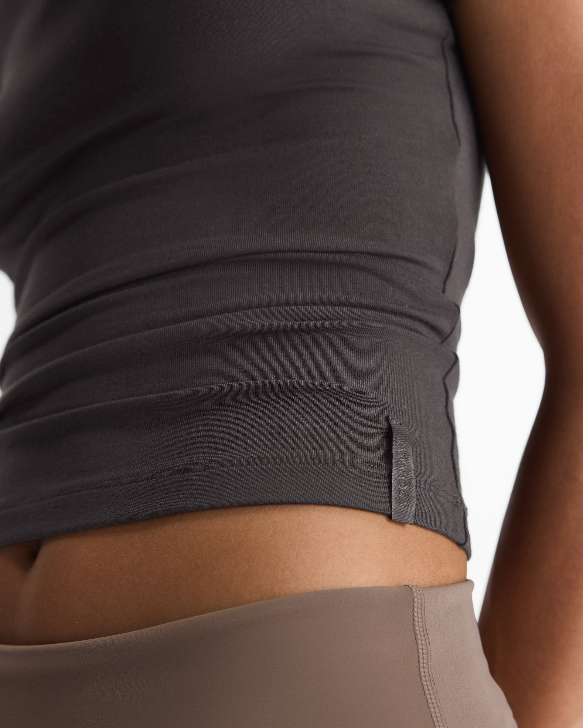 Modal Soft Short Sleeve Top - Coffee Bean