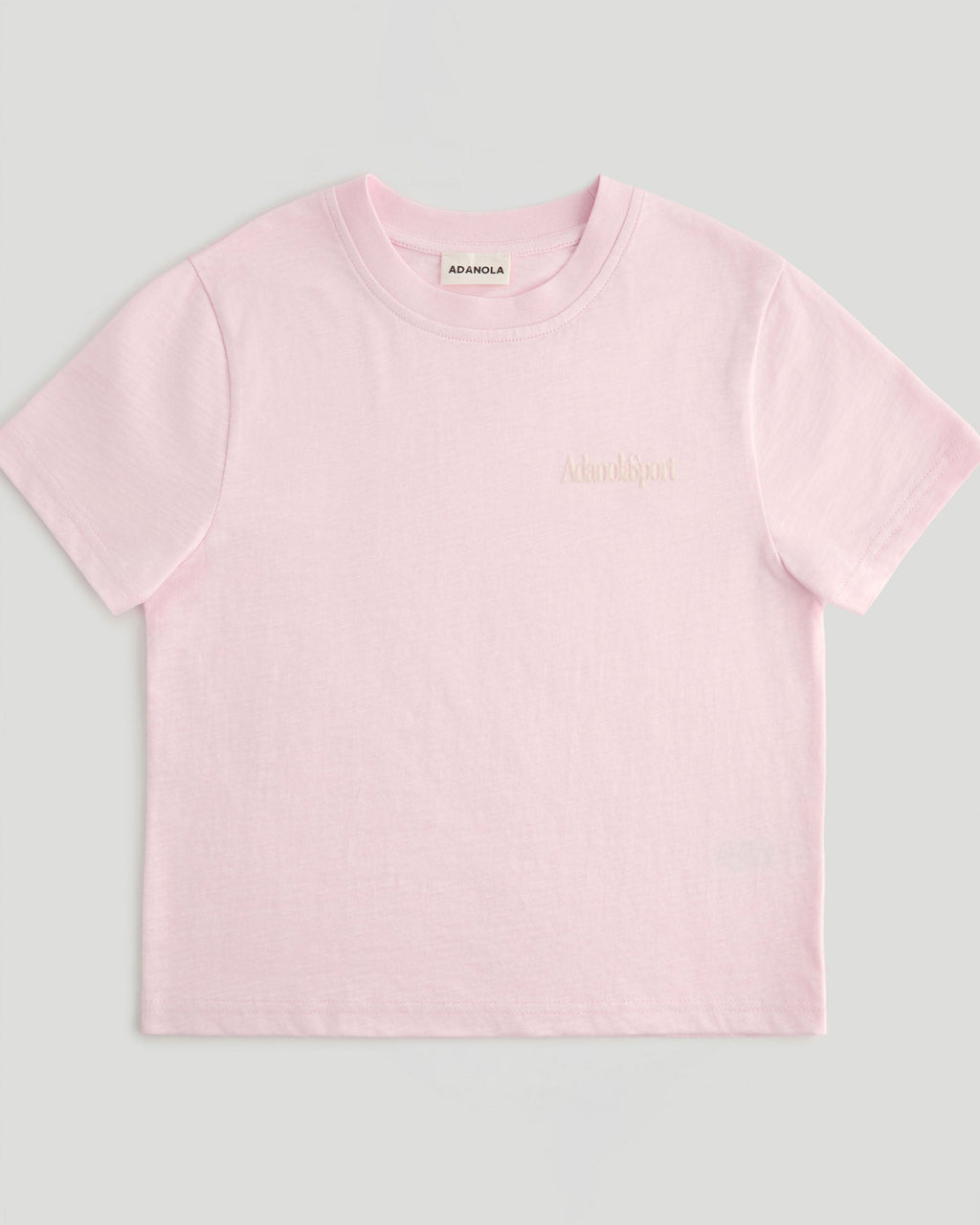 Retro Adanola Sport Classic Slub T-shirt - Soft Pink/Marshmallow White