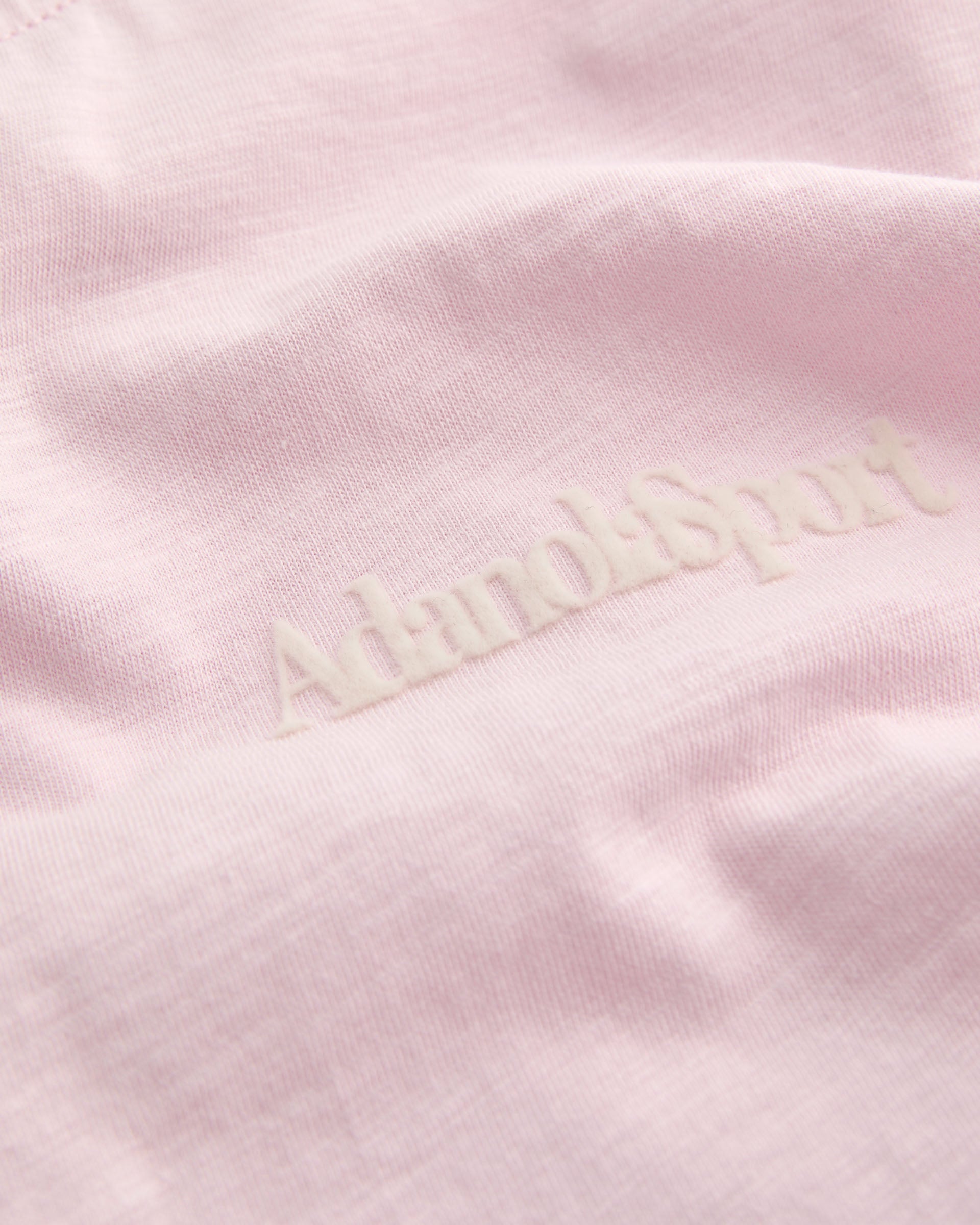 Retro Adanola Sport Classic Slub T-shirt - Soft Pink/Marshmallow White