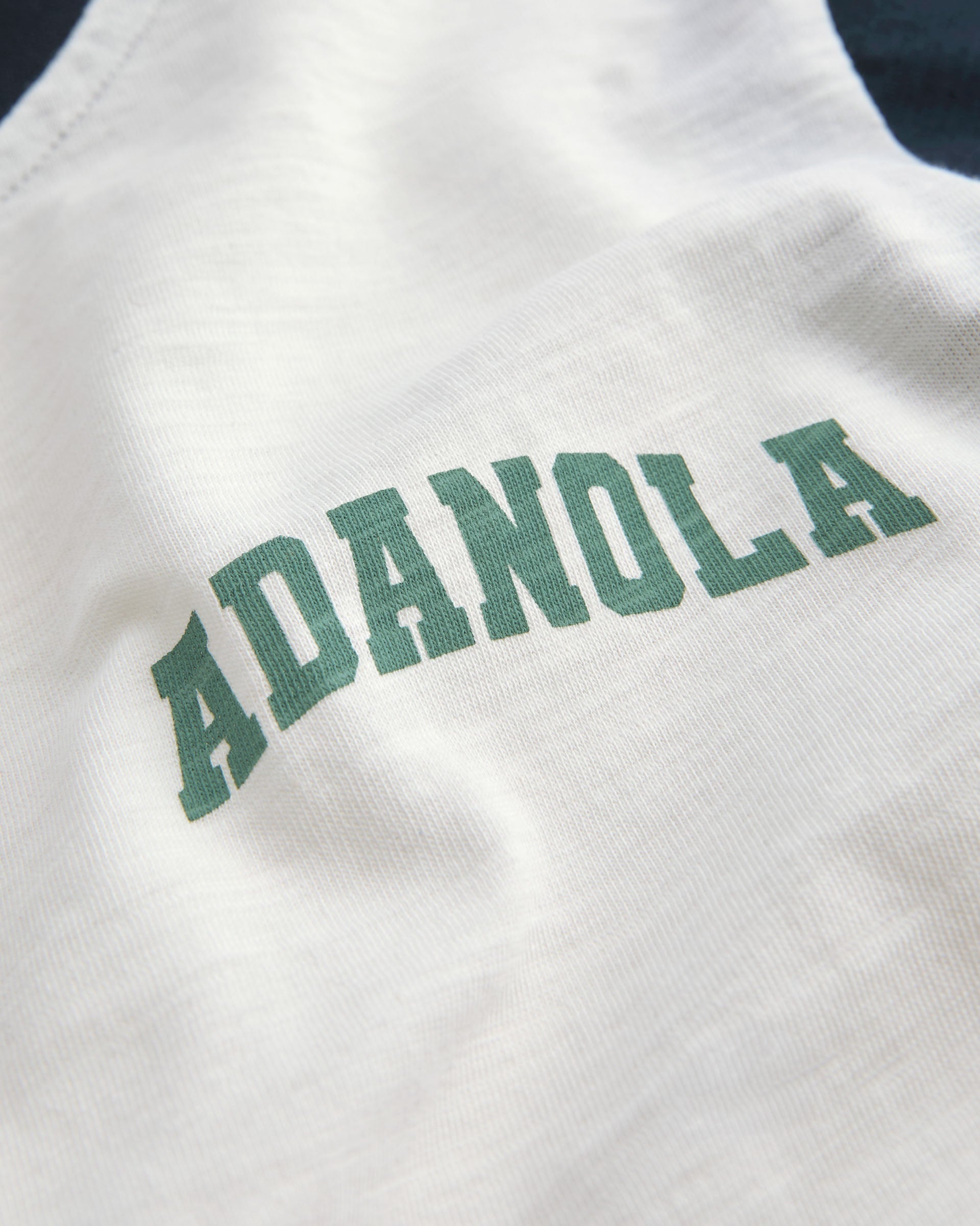 Varsity Colour Block Classic Slub T-shirt - White/Navy Blue