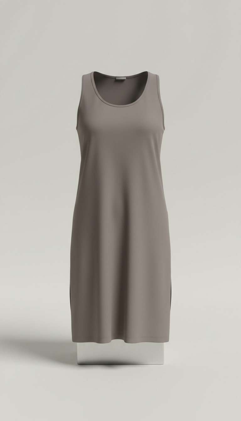 Shadow Taupe Longline Tank Top